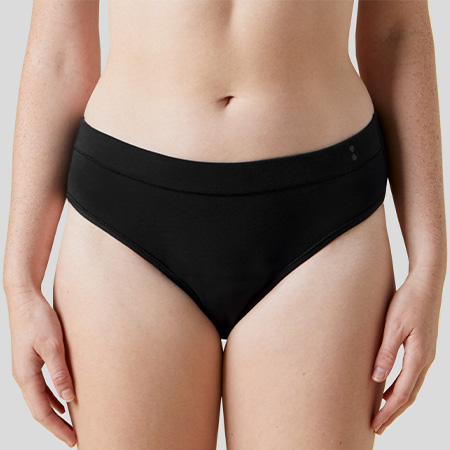 Buy U by Kotex Thinx Reusable Period Underwear Heavy Black Bikini Size 6-8  1 each