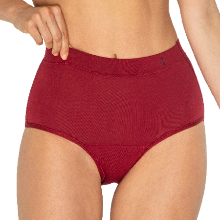 Red Hipster Period Underwear - Medium Flow , M