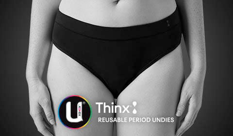 U by Kotex Thinx Period Underwear Black Bikini